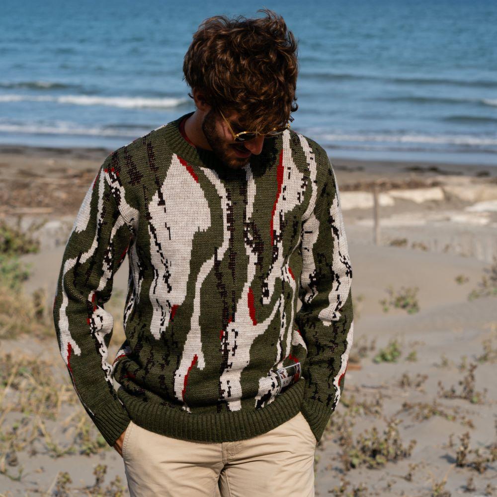 ﻿Seay / Maglione Allover Wood Tonga Qualità Garantita