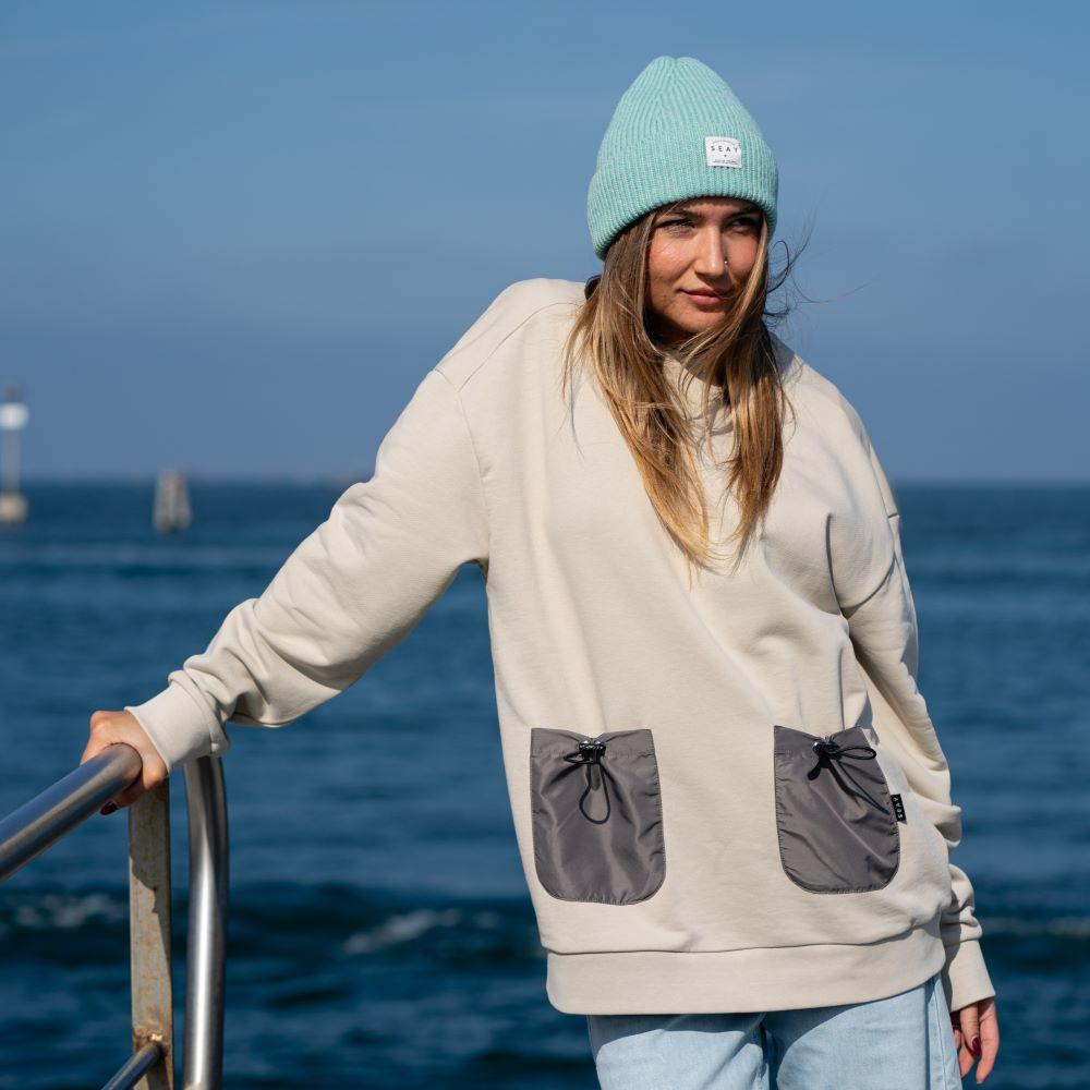 Seay / Felpa Girocollo Cappuccino Delavé Fino Al -60%