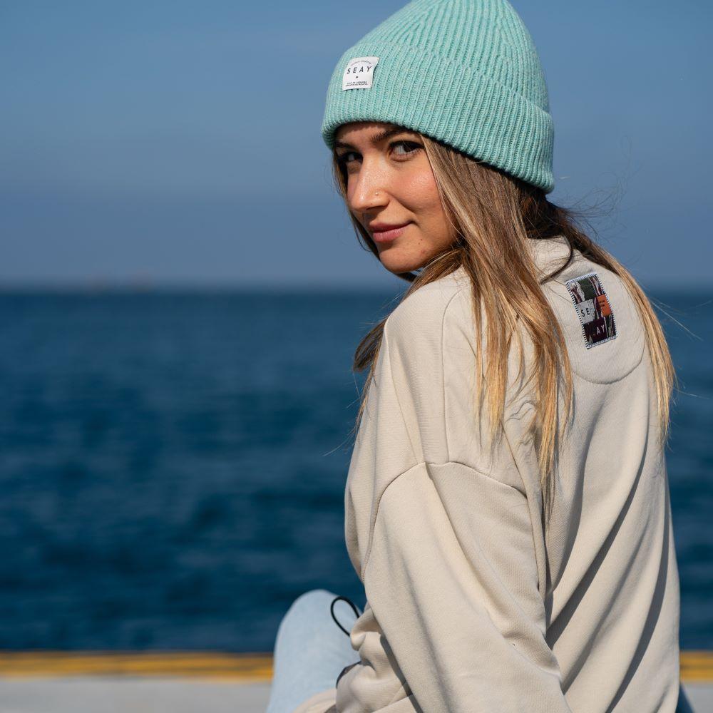 Seay / Felpa Girocollo Cappuccino Delavé Fino Al -60%