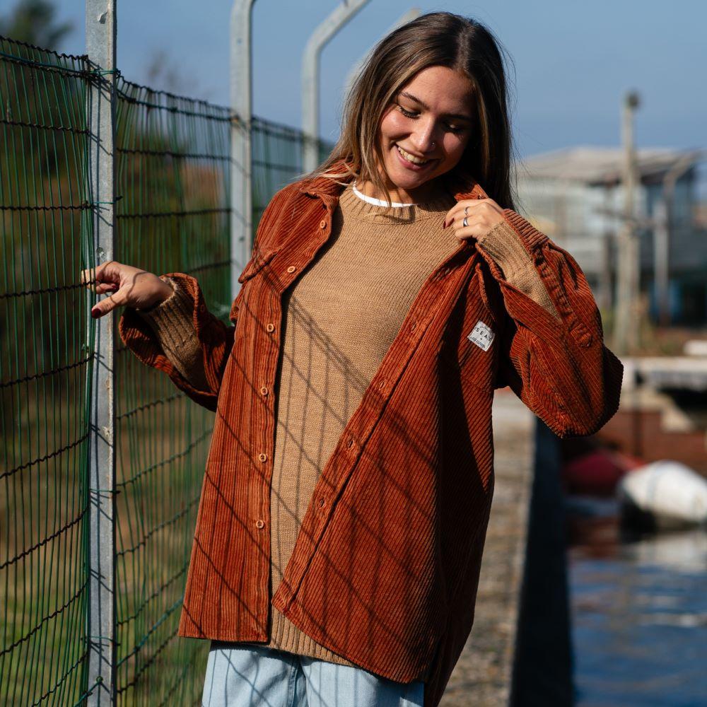 Seay / Camicia in Velluto a Coste Biscotto Delavé Shopping Online