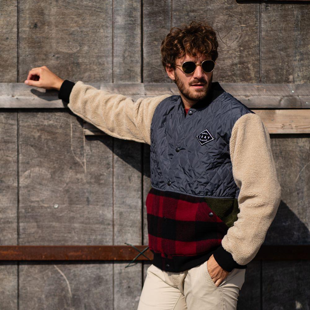 Seay / Giacca Varsity Patchwork Vendita Calda