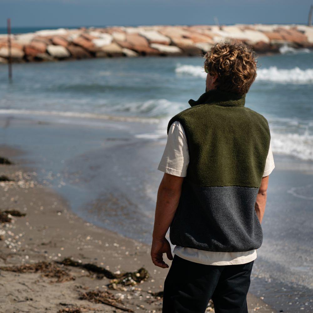 Seay / Gilet Teddy Sea Turtle & Nero Delavé Vendite Flash