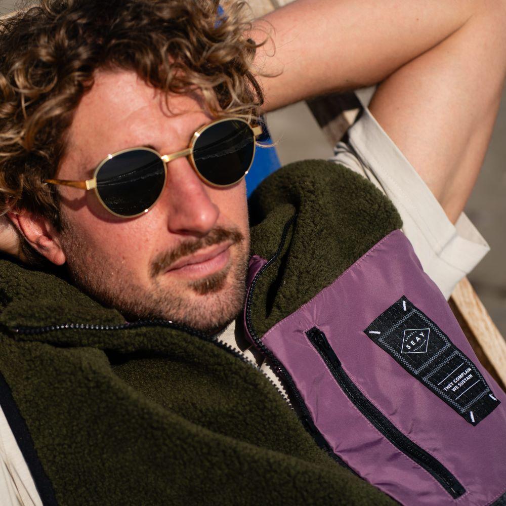 Seay / Gilet Teddy Sea Turtle & Nero Delavé Vendite Flash