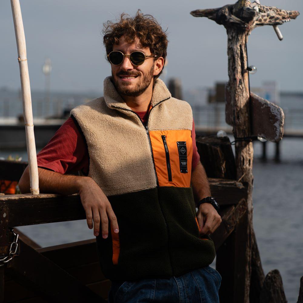 Seay / Gilet Teddy Sea Turtle & Natural Negozio