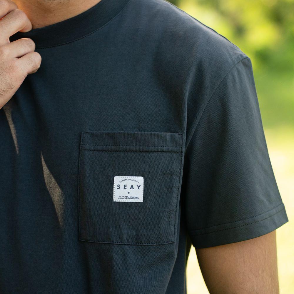 Seay / T-Shirt Nera Delavé Offerta migliore