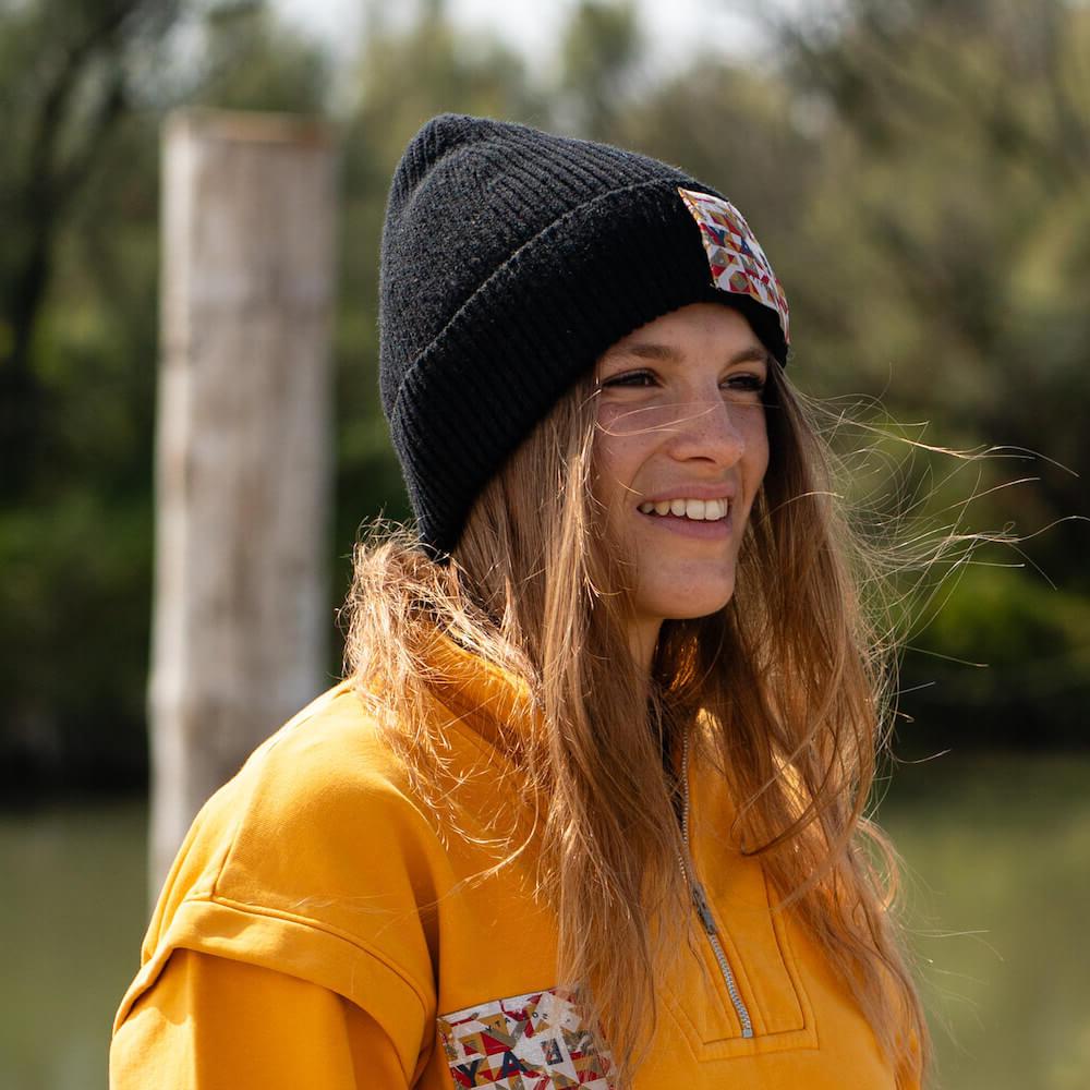 Seay / Cuffia Beanie Lana Nera In Linea