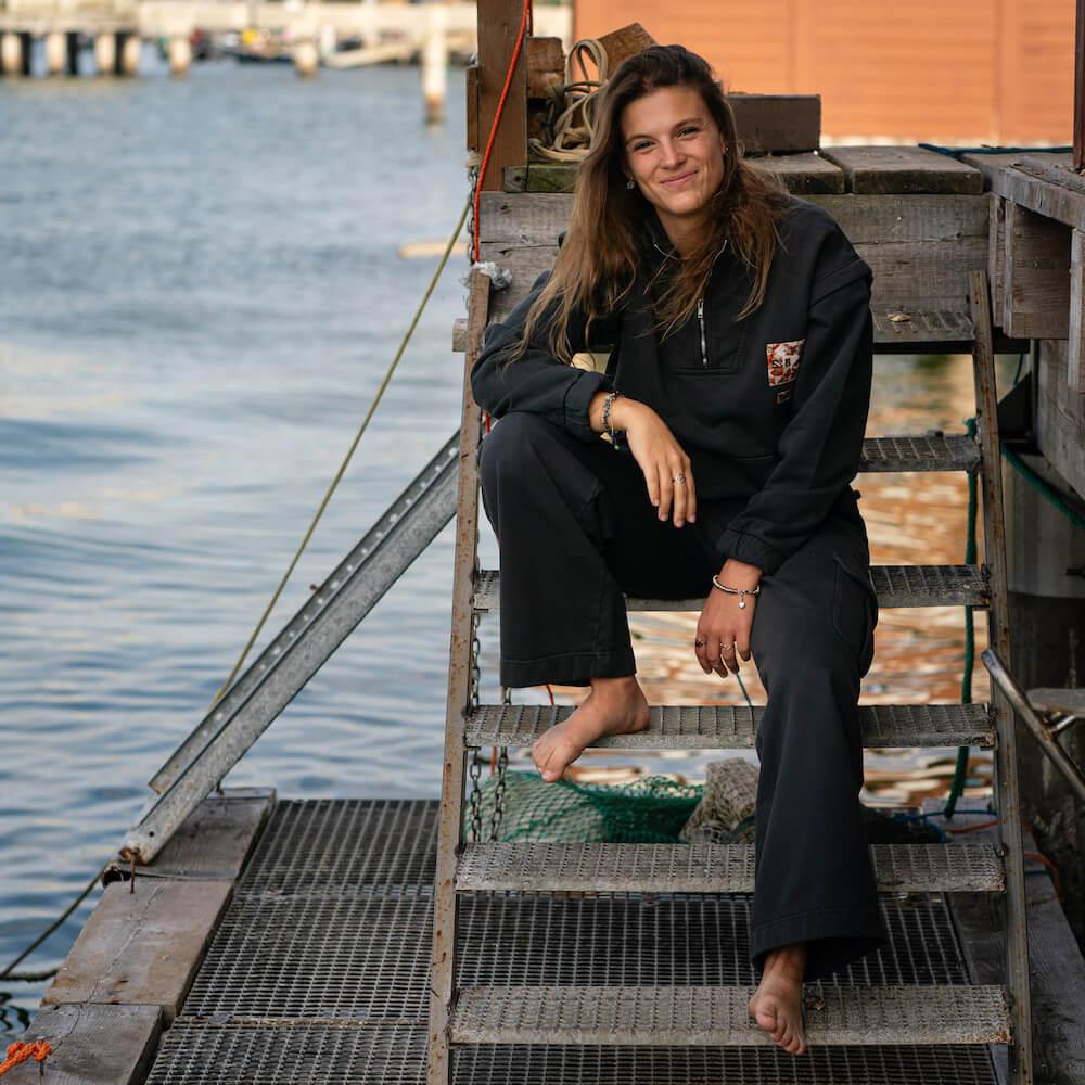 Seay / Felpa con Zip Nera Mandalay Spedizione Gratuita