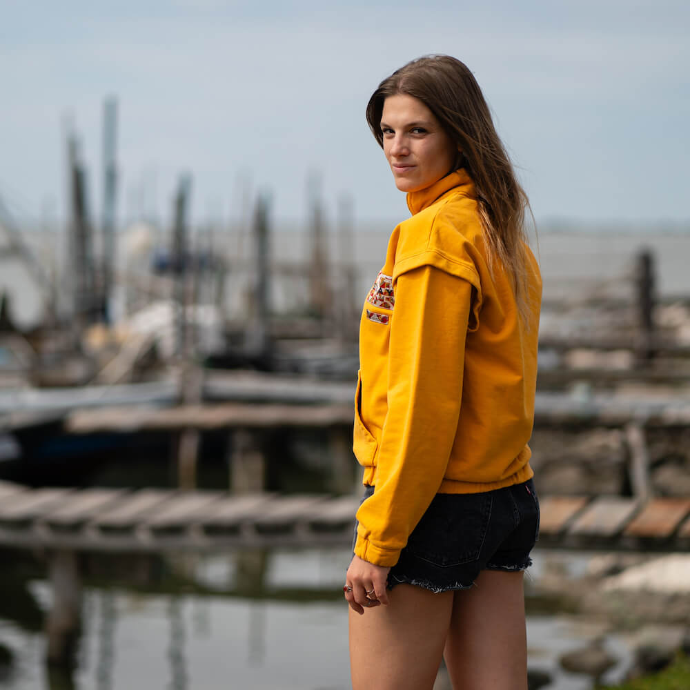 Seay / Felpa con Zip Ocra Mandalay Pezzi Unici