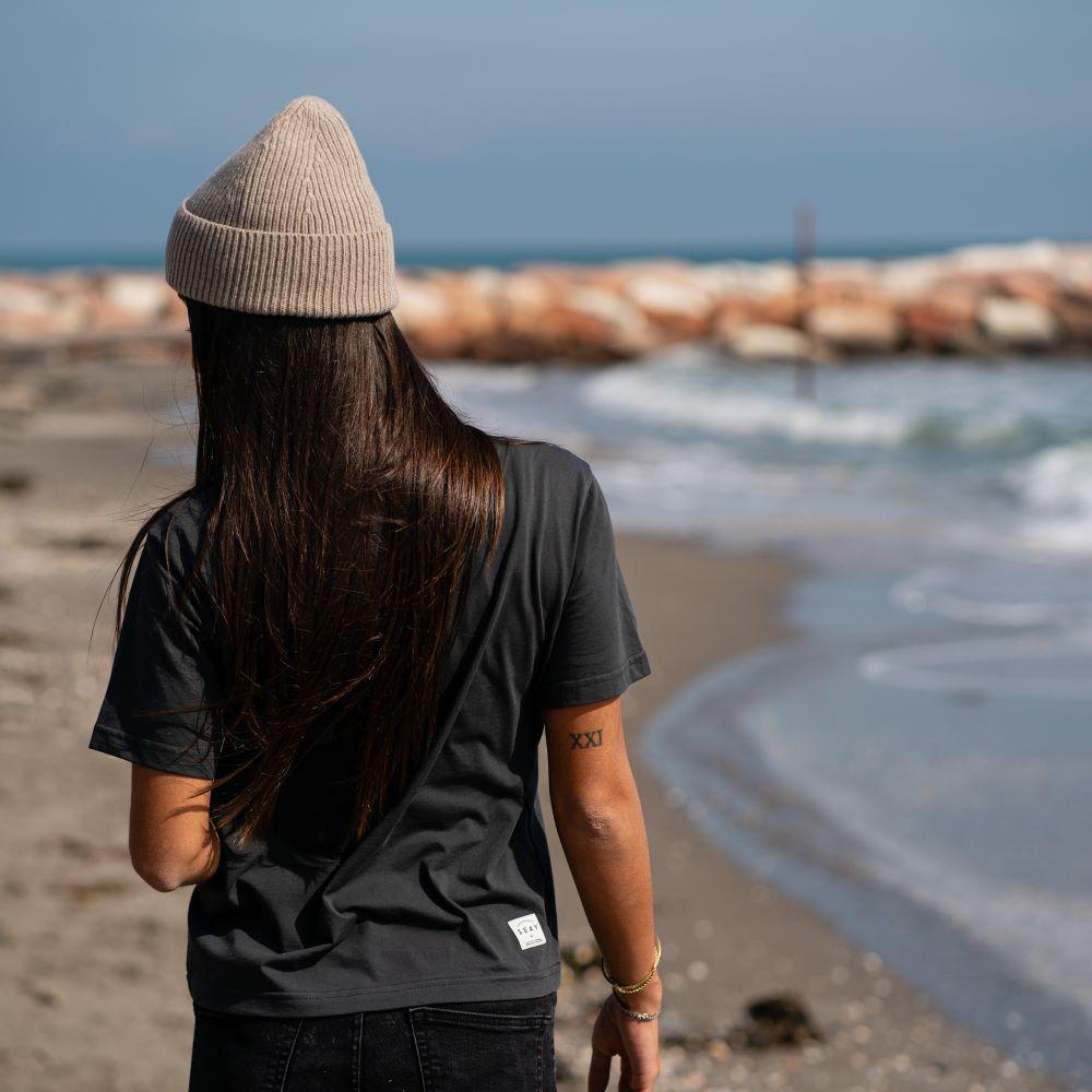 Seay / T-shirt Nera Delavé Negozi Online