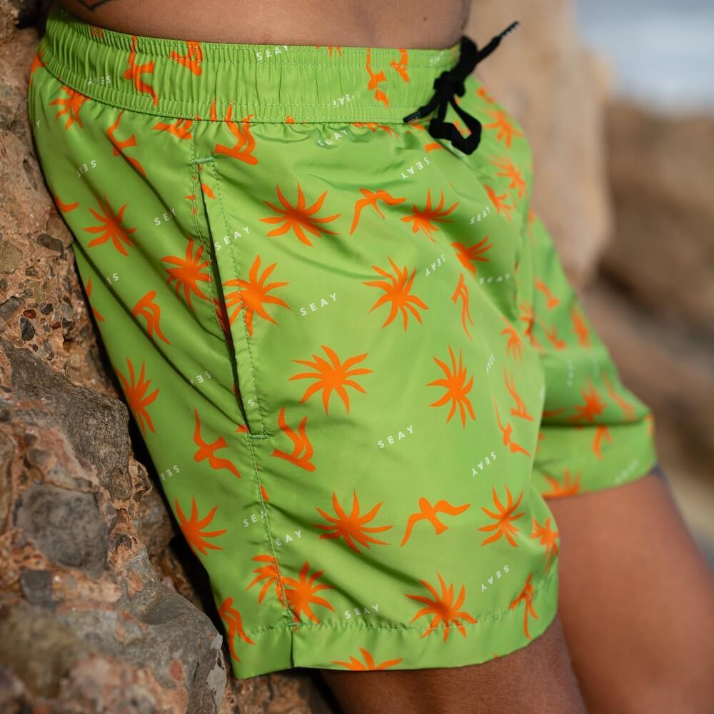 Seay / Costume da Bagno Corto Verde Symbols Saldi