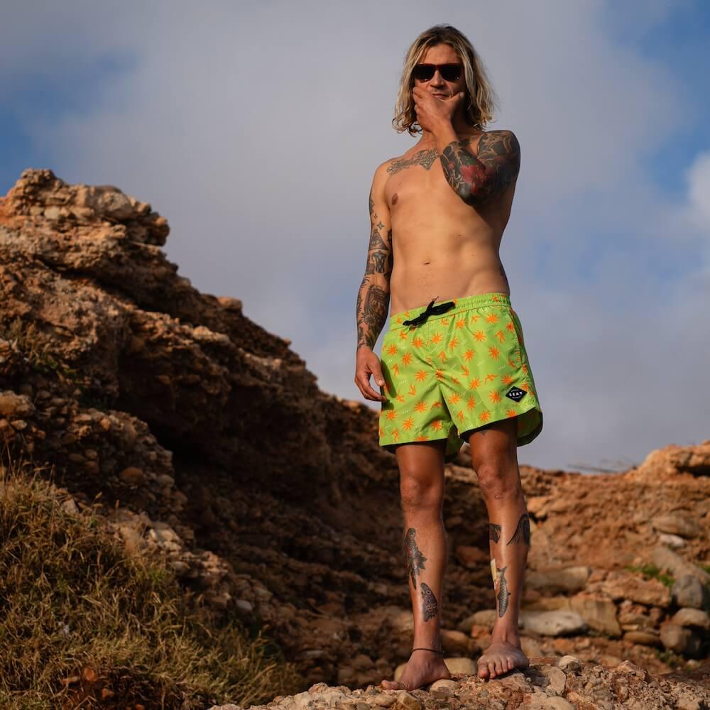 Seay / Costume da Bagno Corto Verde Symbols Saldi