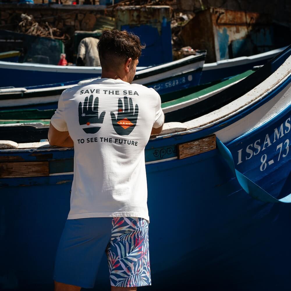 Seay / Boardshort Blu Bamboo Vendita Economica