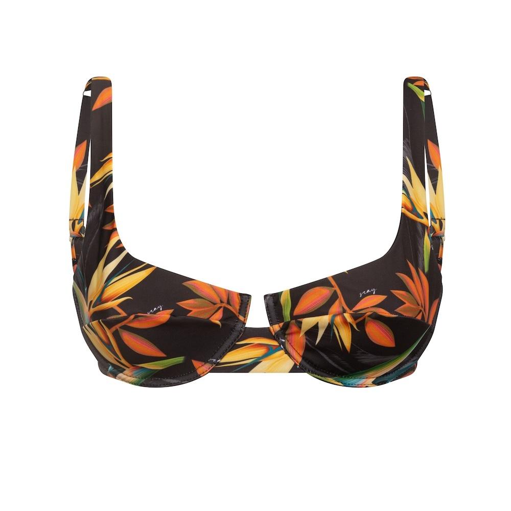 Seay / Top Bikini con Ferretto Nero Bird of Paradise Italia