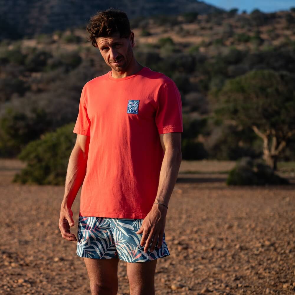 Seay / T-Shirt Rossa Bamboo Pezzi Unici
