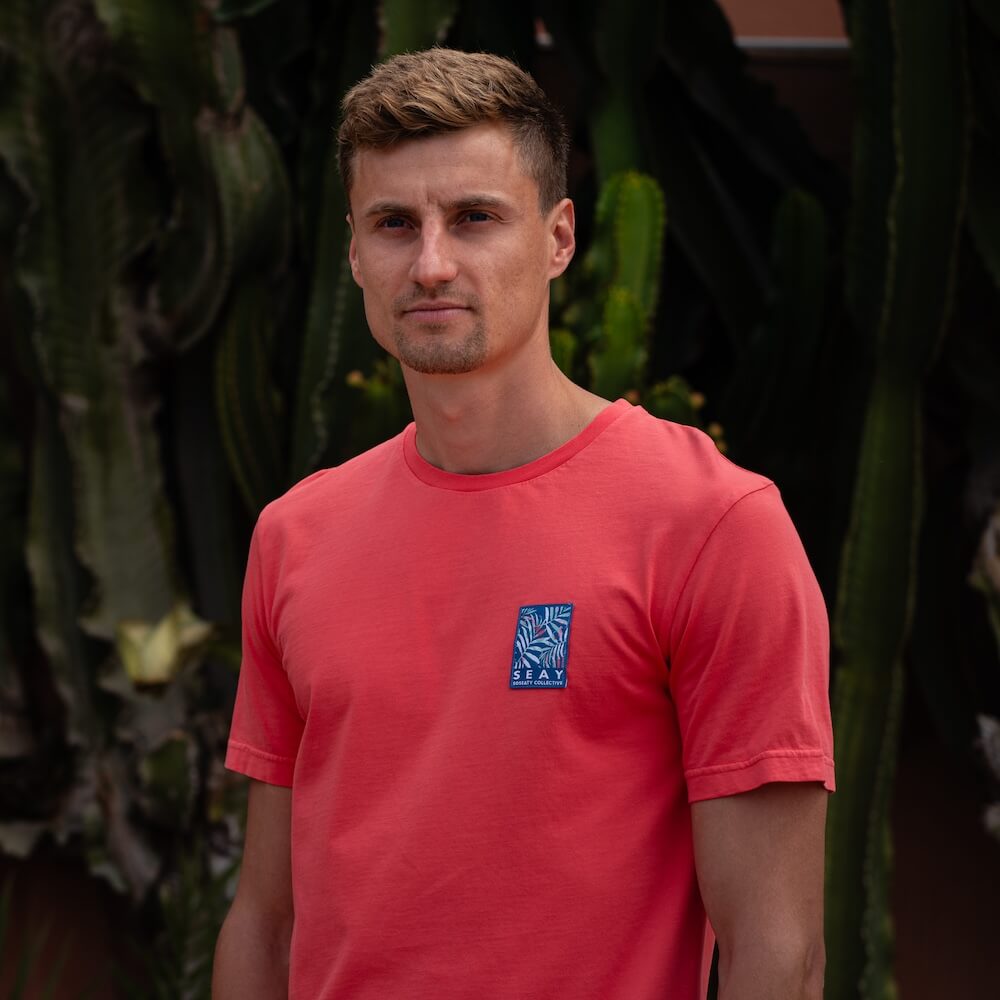 Seay / T-Shirt Rossa Bamboo Pezzi Unici