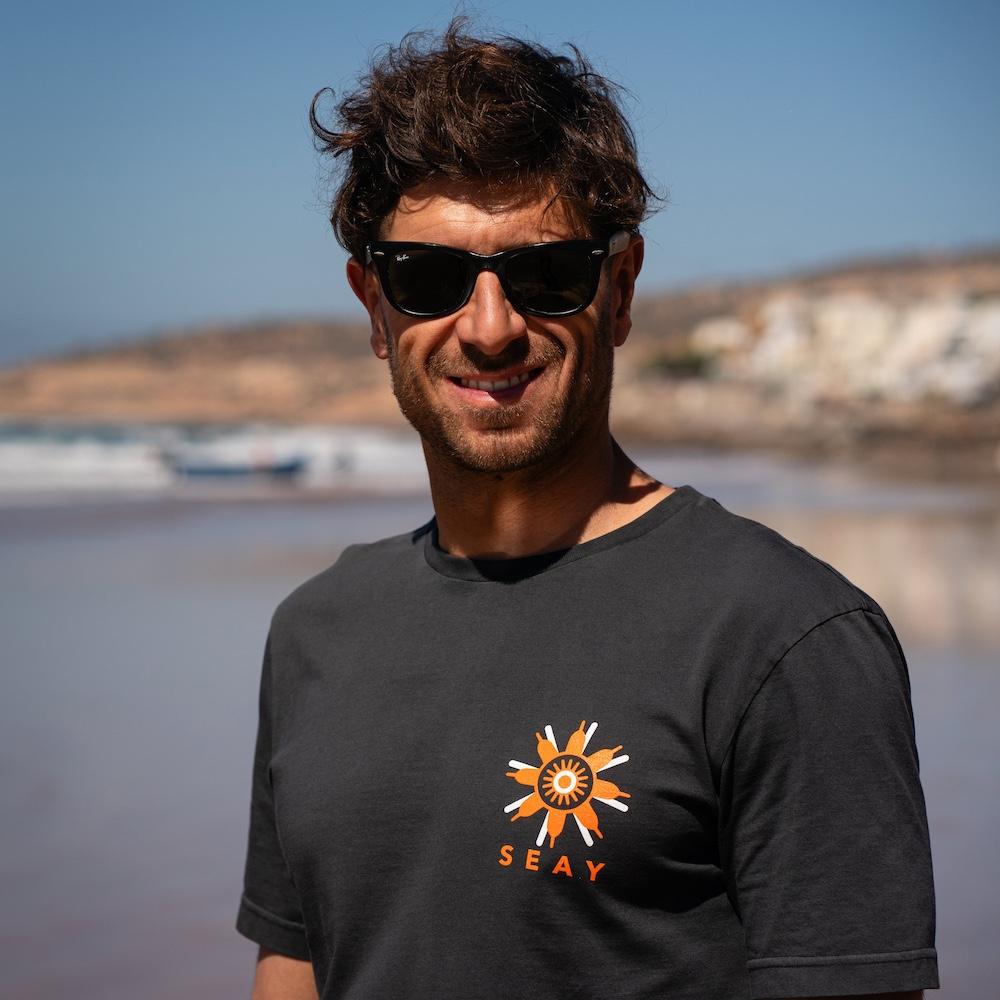 Seay / T-Shirt Nera Zero Impact Qualità Garantita