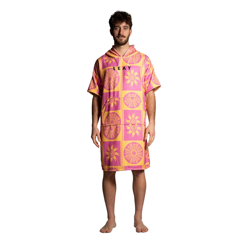 Seay / After Session Poncho Rosa Giallo Symbols Acquista Ora