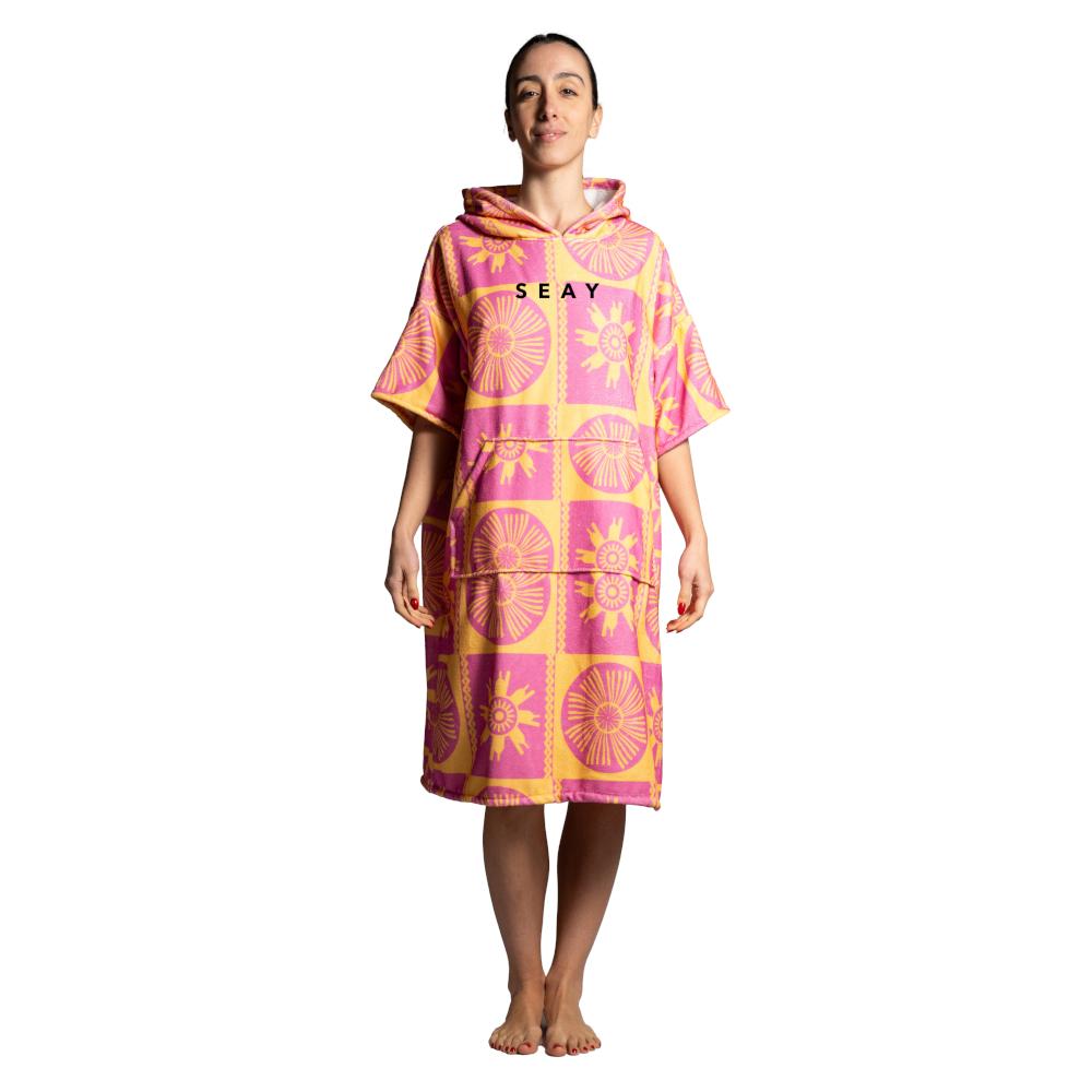 Seay / After Session Poncho Rosa Giallo Symbols Acquista Ora