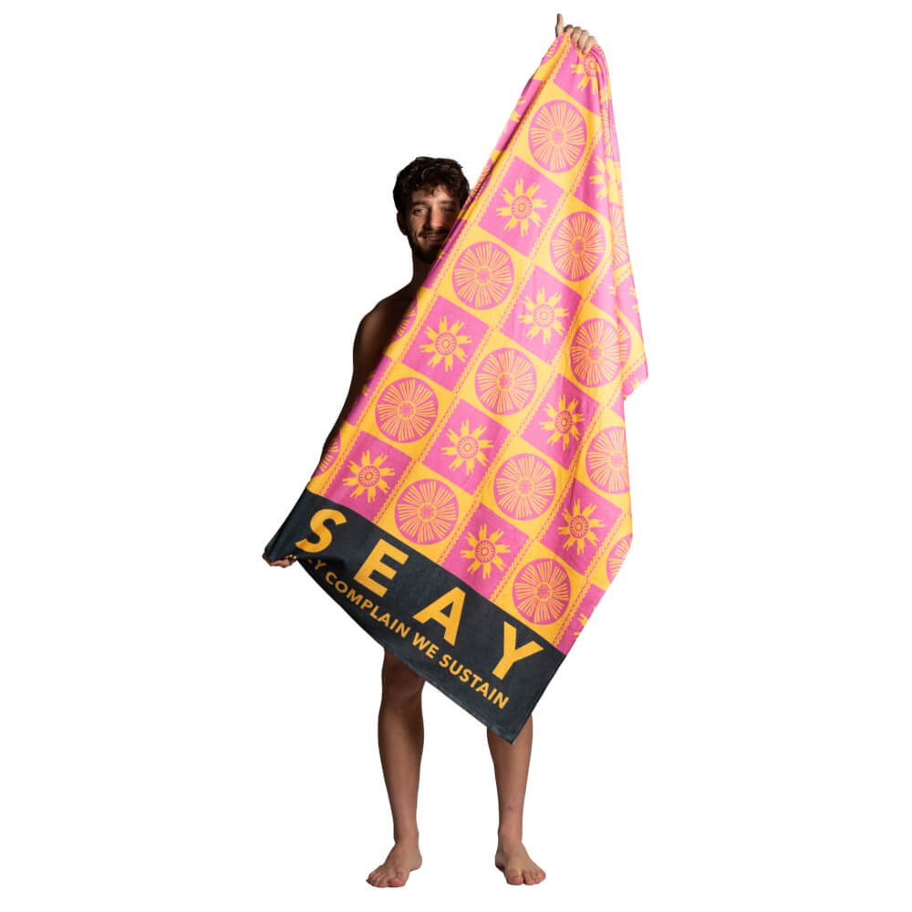 Seay / Telo Mare Rosa Giallo Symbols Fino Al -60%