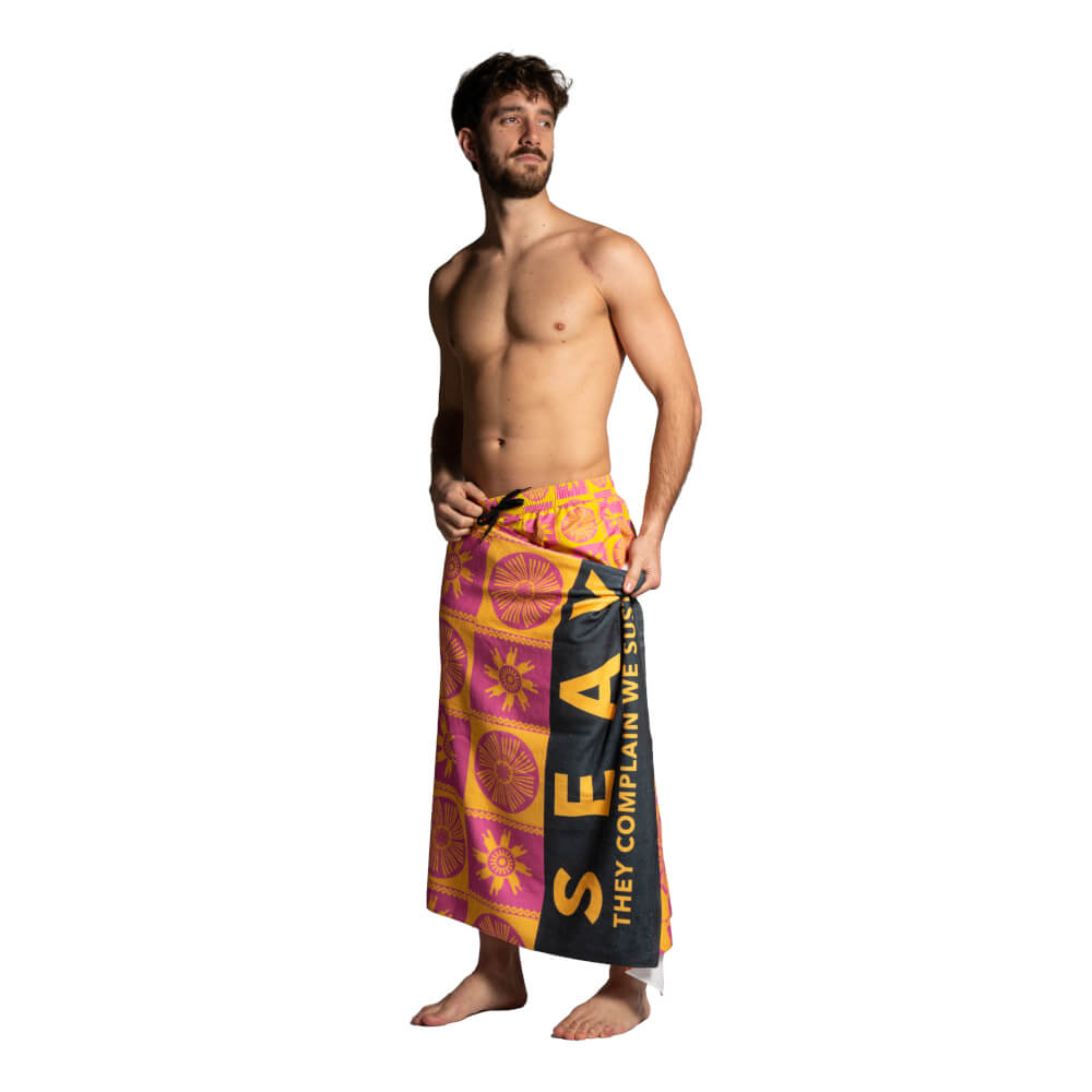 Seay / Telo Mare Rosa Giallo Symbols Fino Al -60%