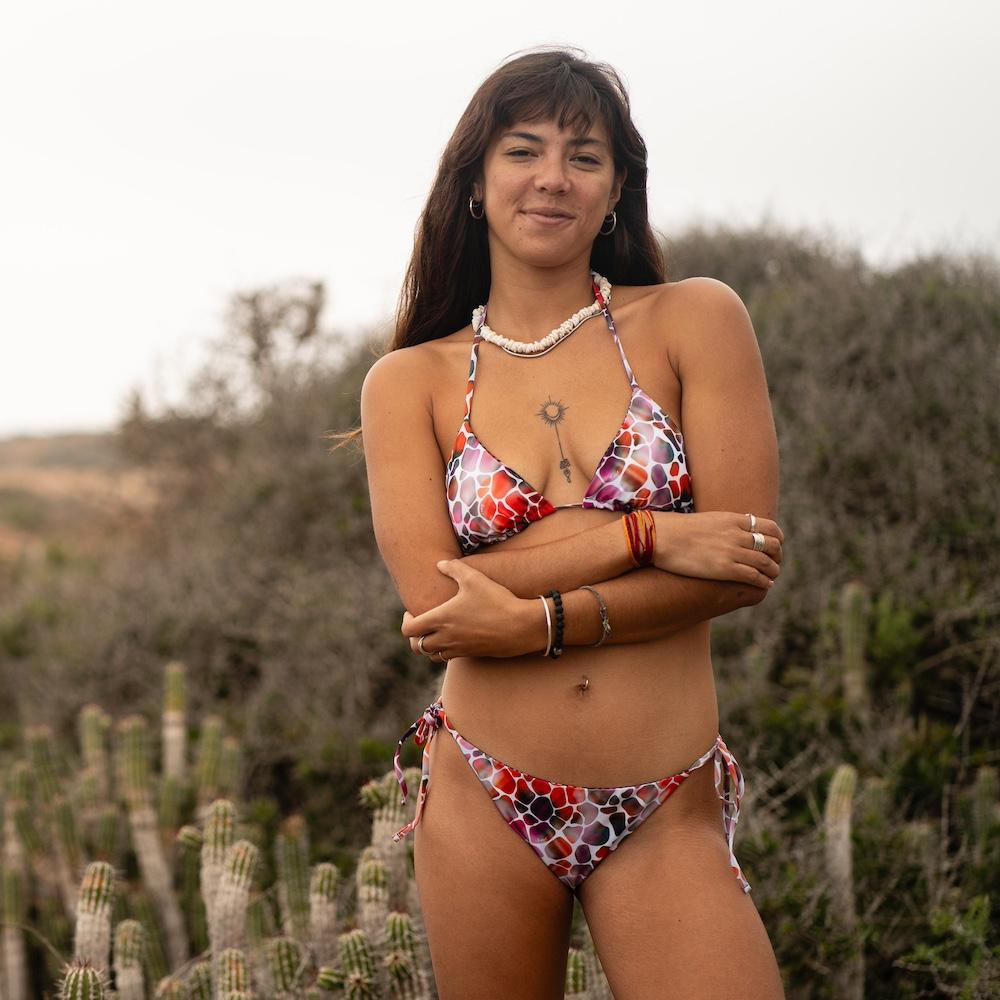 Seay / Triangolo Bikini Reversibile Nero Zebra & Giraffa Novità