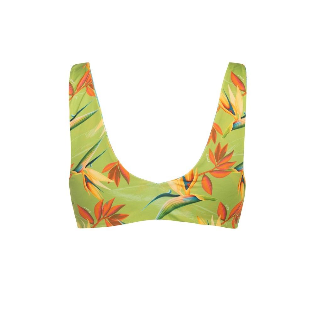 Seay / Bralette Bikini Reversibile Azzurro Verde Bird of Paradise Presa