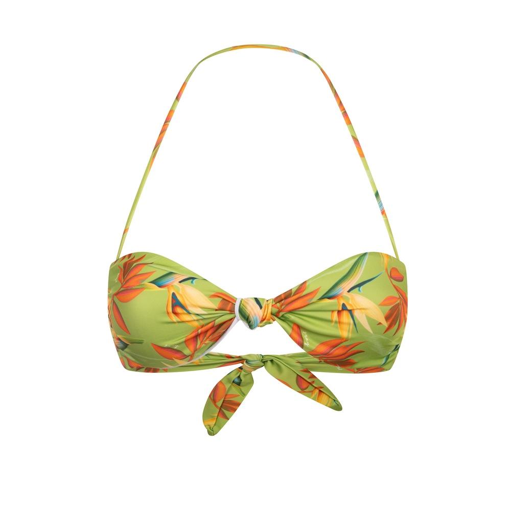 Seay / Fascia Bikini Imbottita Verde Bird of Paradise Economico