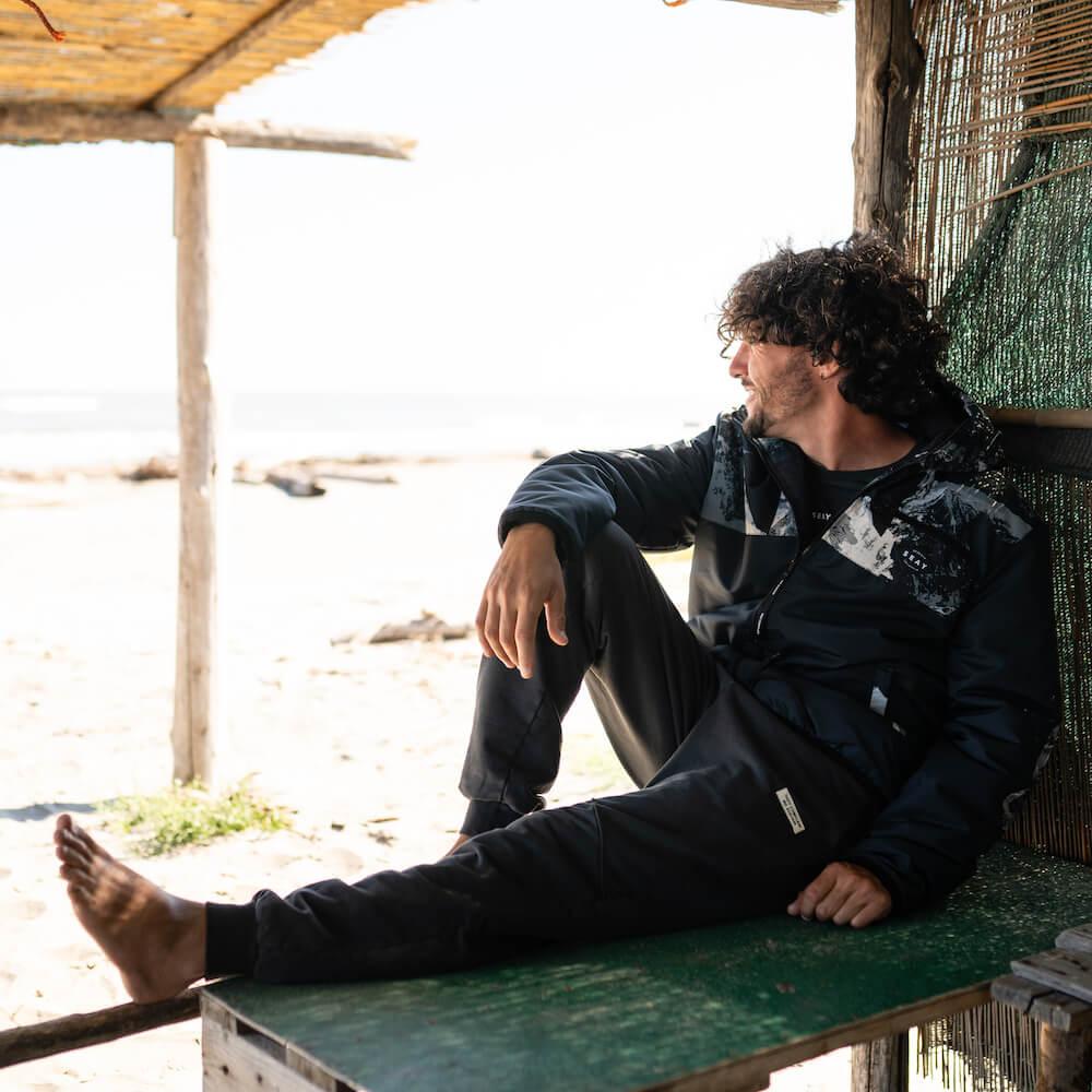 Seay / Pantalone Lungo in Felpa Nero Reyes Negozi Online