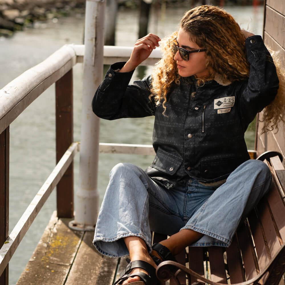 Seay / Giacca Denim Orsetto Nera Laguna Presa