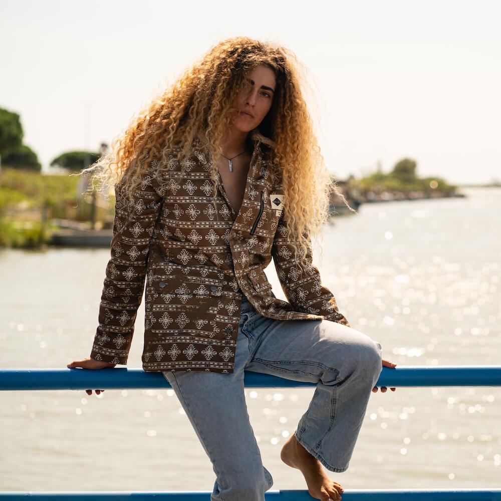 Seay / Giacca Denim Orsetto Marrone Laguna Sconto