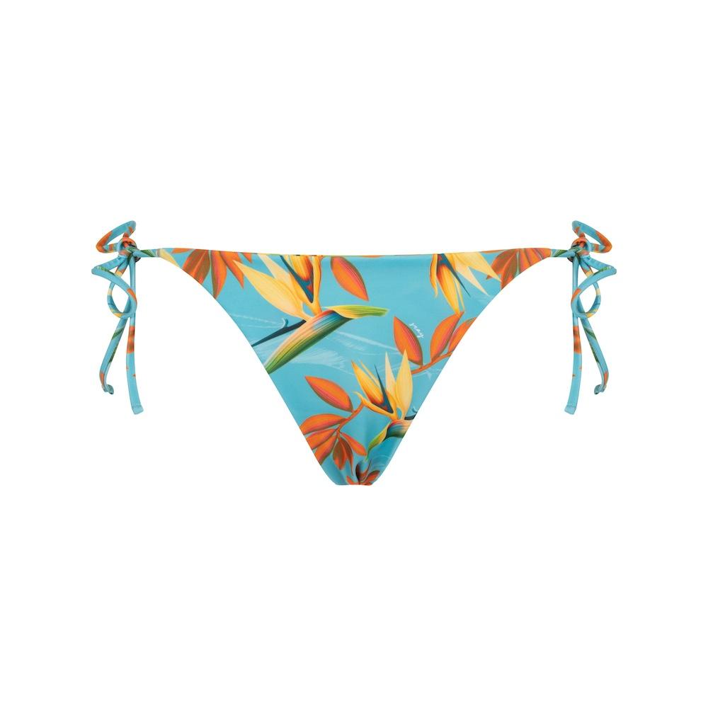 Seay / Slip Bikini Reversibile con Laccetti Azzurro Verde Bird of Paradise Economico