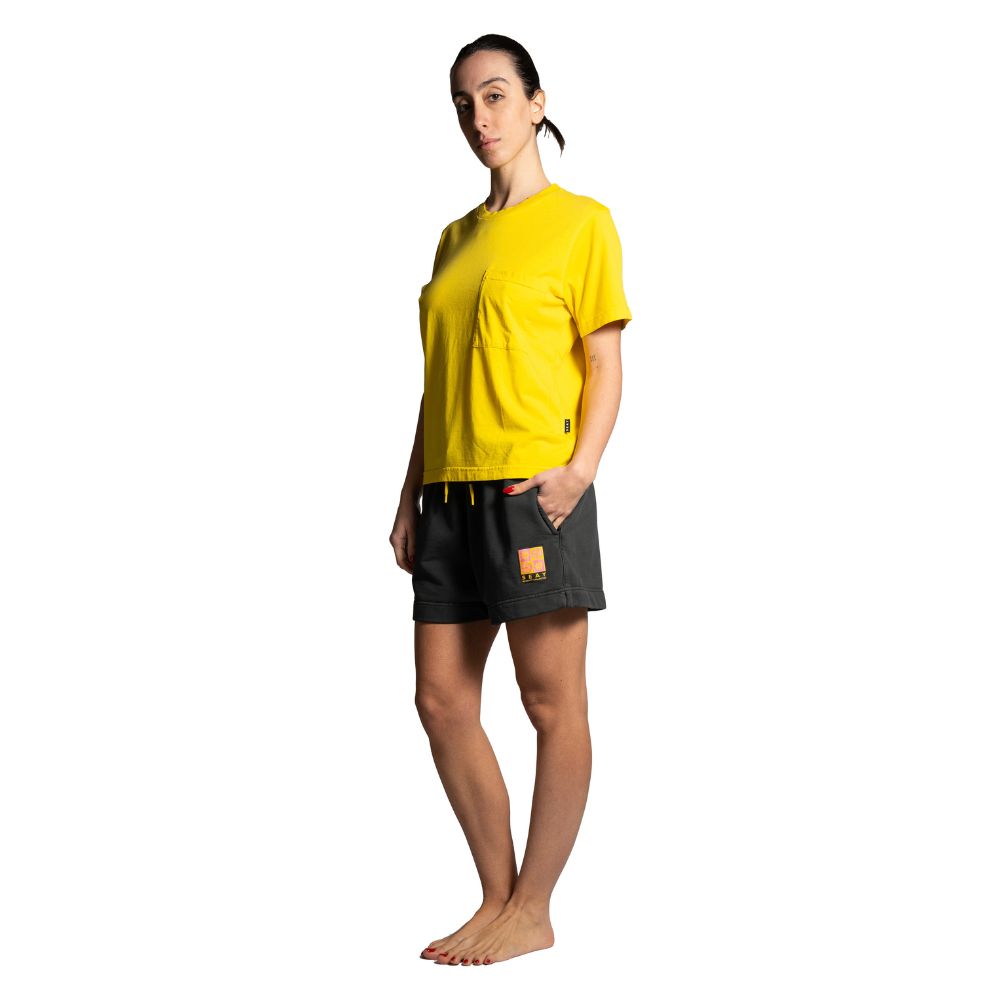 Seay / Pantalone Corto in Felpa Nero Symbols Fino Al -60%
