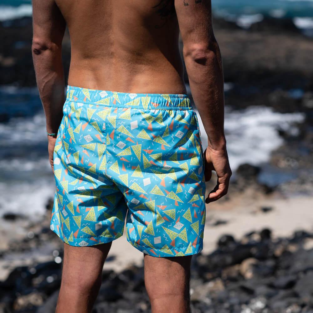 Seay / Swim Boxer Medio Azzurro Stampa 80s Convenienza