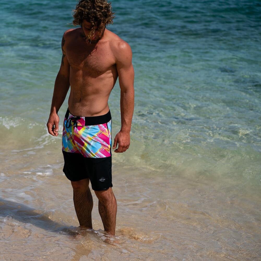 Seay / Boardshort Fucsia & Blu Alapai Economico