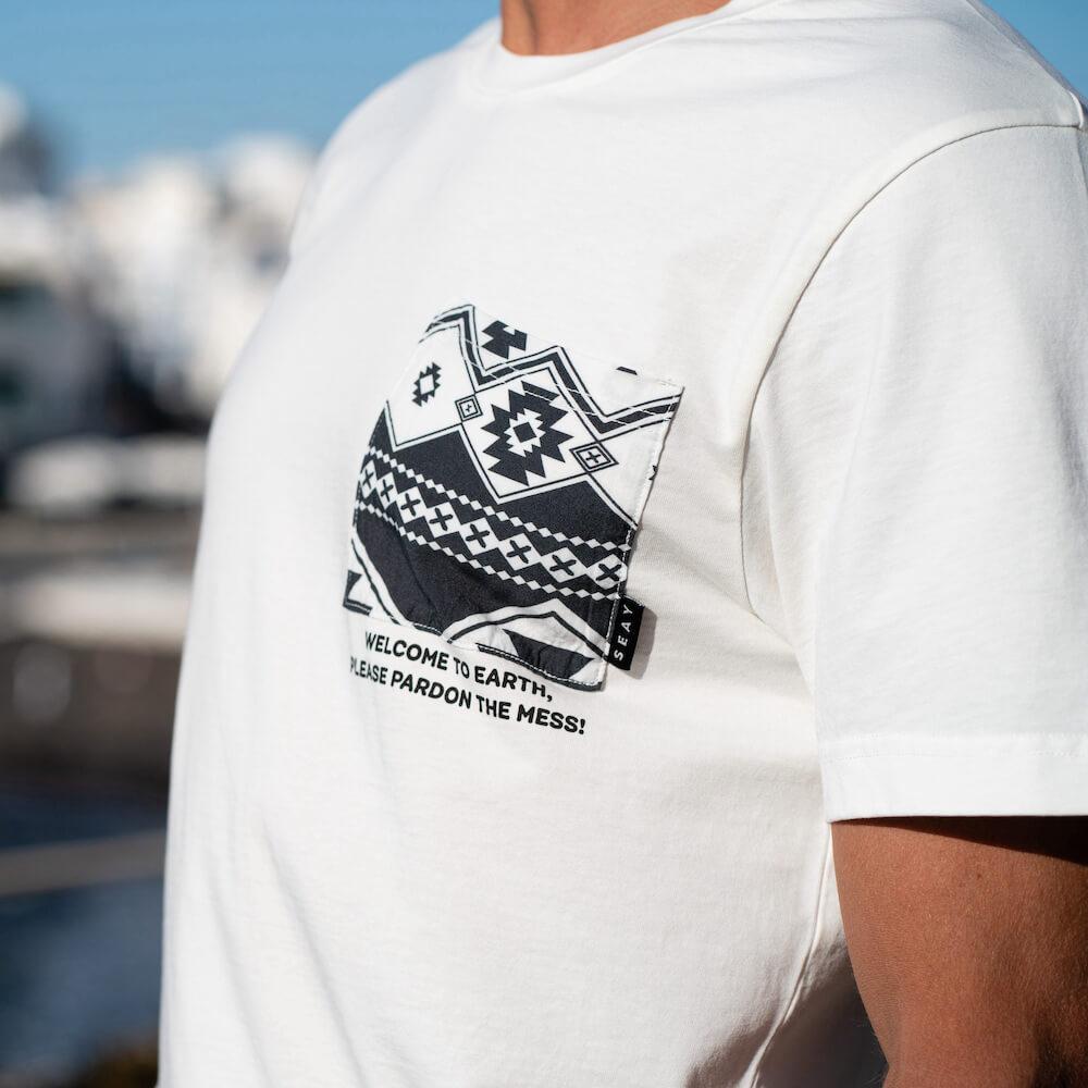 Seay / T-Shirt Bianco Naturale Kaleo Unisex Saldi Di Fabbrica