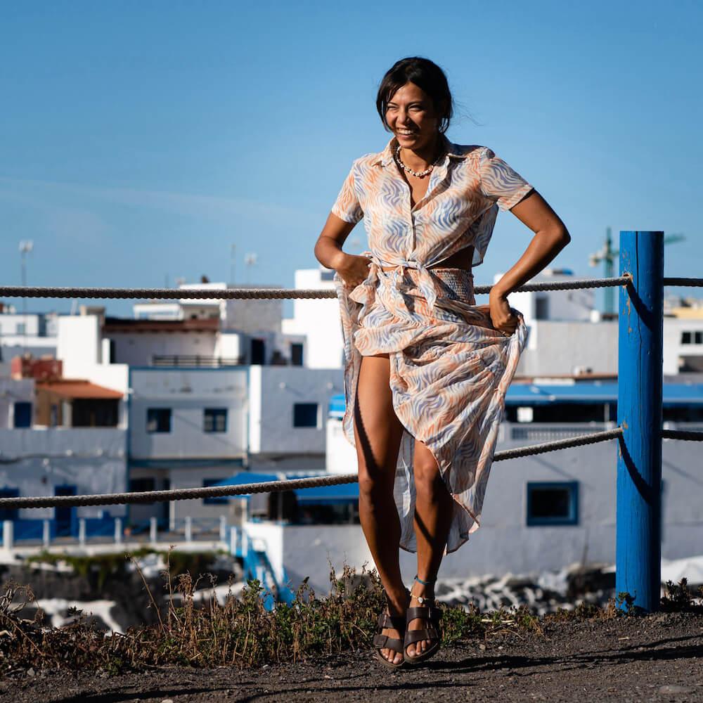 Seay / Maxi Gonna Avorio Tigre Moda