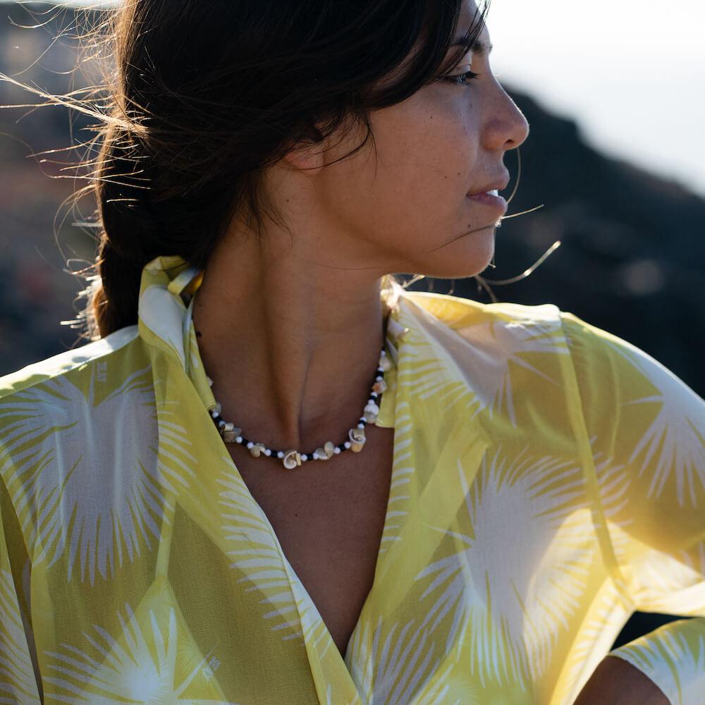 Seay / Maxi Camicia Gialla Soffioni 2025
