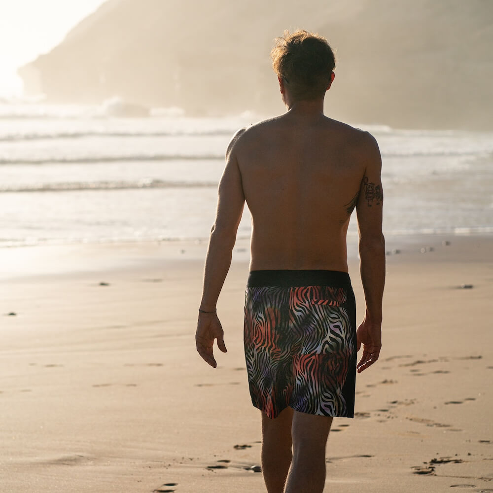 Seay / Boardshort Nero Zebra & Giraffa Soddisfazione Garantita
