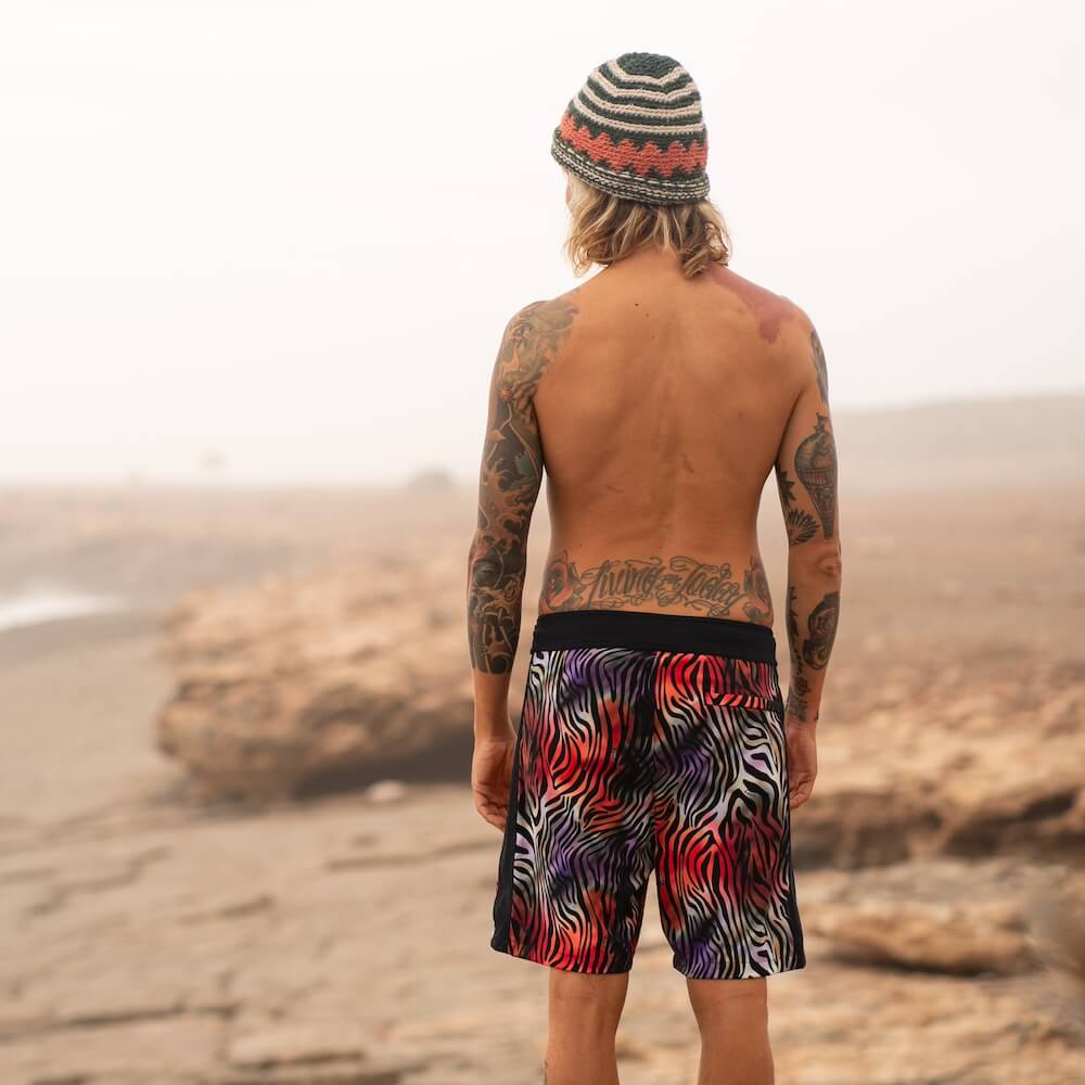 Seay / Boardshort Nero Zebra & Giraffa Soddisfazione Garantita