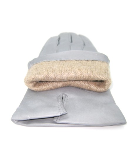 Sermoneta Gloves Guanto in Capretto 2bt con 3 cordoni fod. cashmere Grigio Perla Acquista Ora