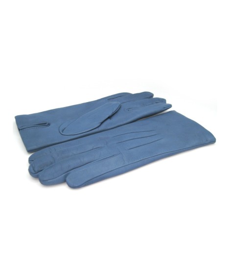 Sermoneta Gloves Guanto in Capretto 2bt con 3 cordoni fod. cashmere Denim Consegna Veloce