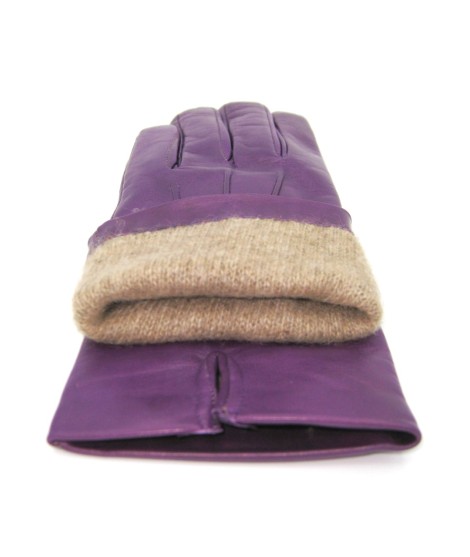 Sermoneta Gloves Guanto in Capretto 2bt con 3 cordoni fod. cashmere Viola Fino Al -60%