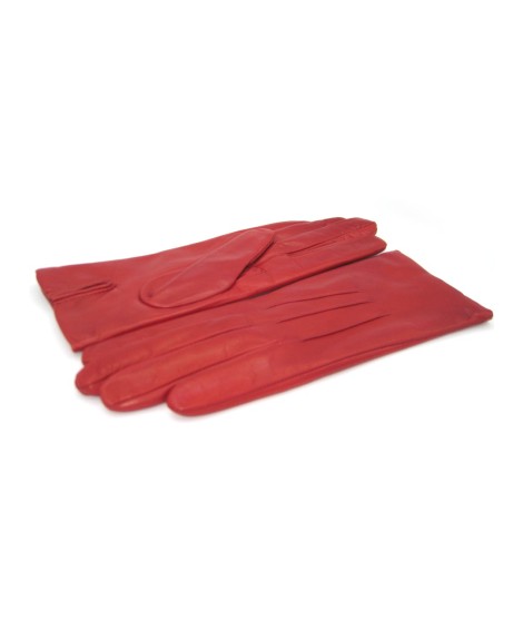 Sermoneta Gloves Guanto in Capretto 2bt con 3 cordoni fod. cashmere Rosso scuro Affare Del Giorno