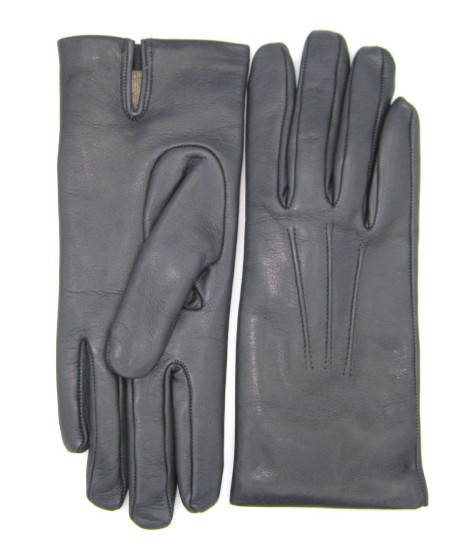 Sermoneta Gloves Guanto in Capretto 2bt con 3 cordoni fod. cashmere Grigio scuro Novità