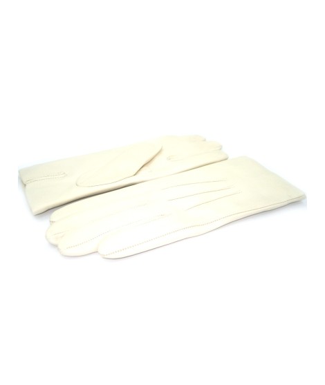 Sermoneta Gloves Guanto in Capretto 2bt con 3 cordoni fod. cashmere Panna Offerta speciale