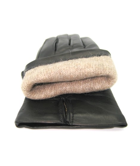 Sermoneta Gloves Guanto in Capretto 2bt con 3 cordoni fod. cashmere T.Moro Offerta