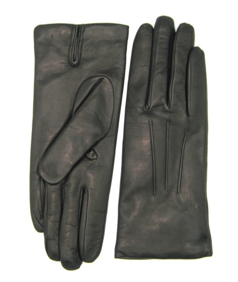 Sermoneta Gloves Guanto in Capretto 2bt con 3 cordoni fod. cashmere Nero Online
