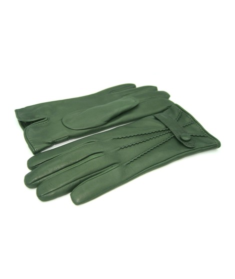 Sermoneta Gloves Guanto in Nappa con cinturino fod cashmere Verde oliva Outlet