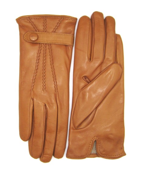 Sermoneta Gloves Guanto in Nappa con cinturino fod cashmere Tan Saldi