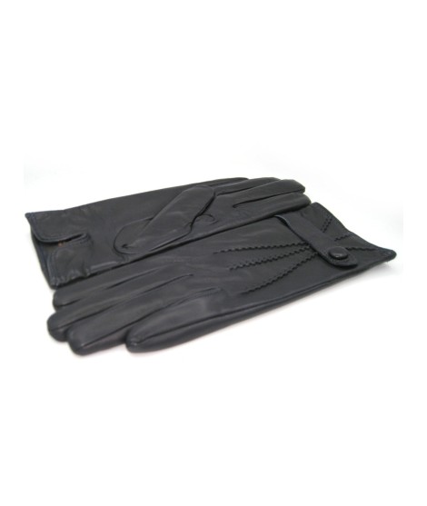 Sermoneta Gloves Guanto in Nappa con cinturino fod cashmere Navy Offerte